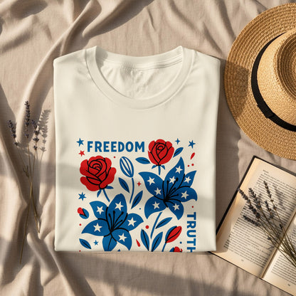 Graphic Freedom Truth Roses Design T-Shirt product