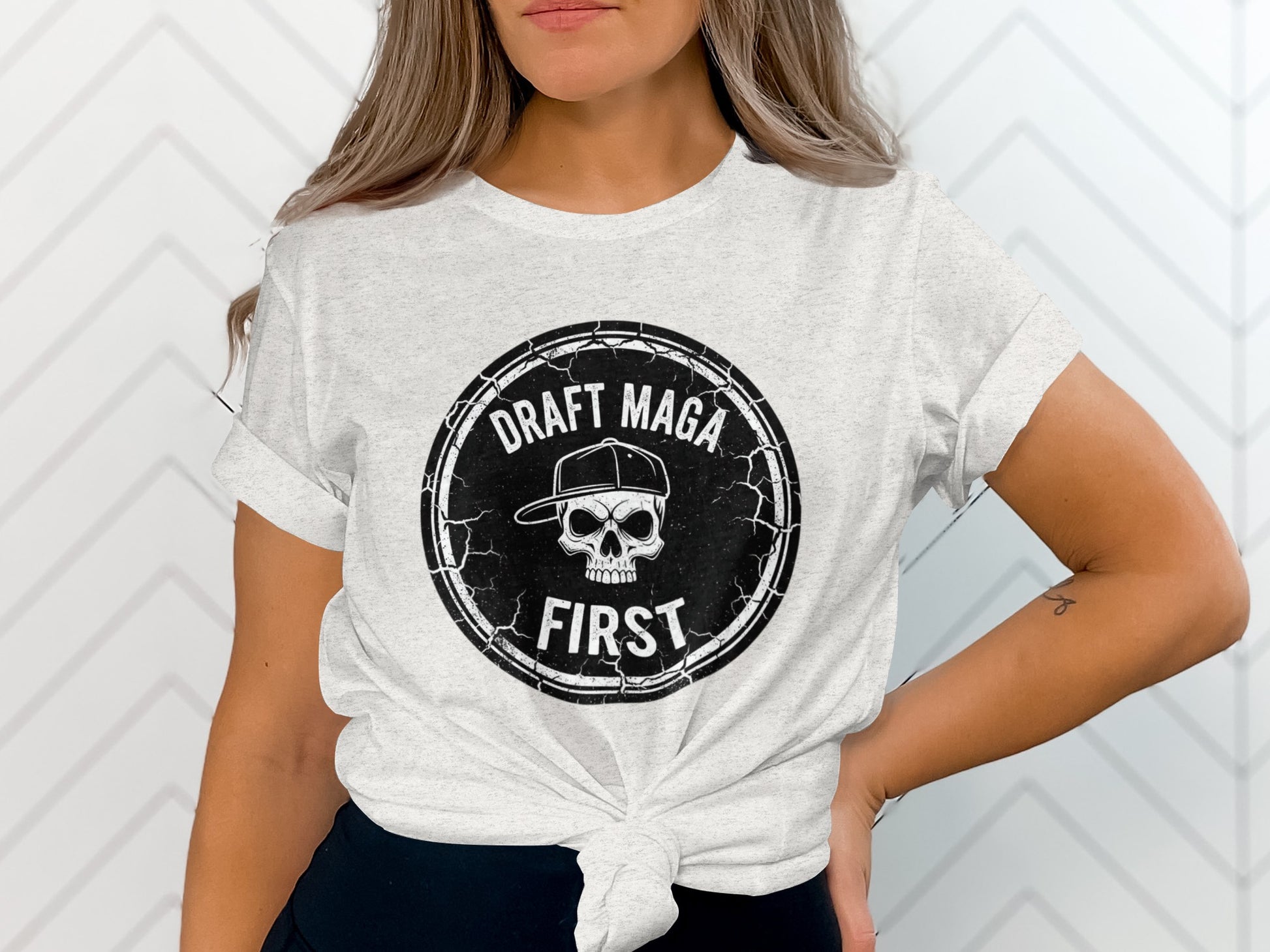 Draft Maga Skull Cap First Graphic T-Shirt
