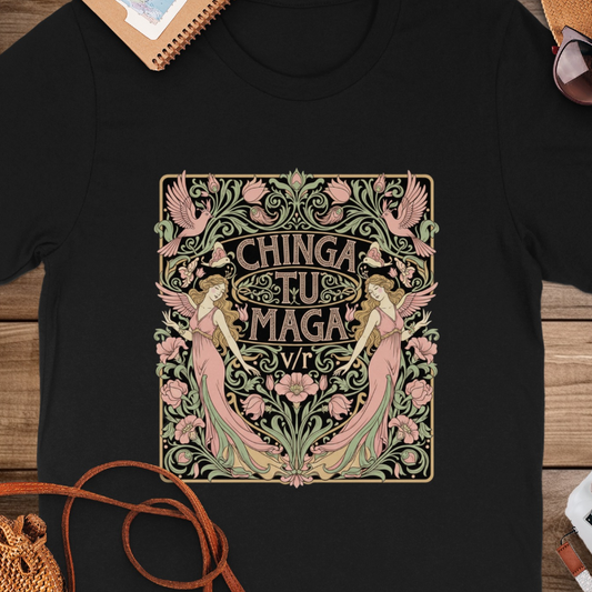 Vintage Art Nouveau Chinga Tu Maga Graphic Tee
