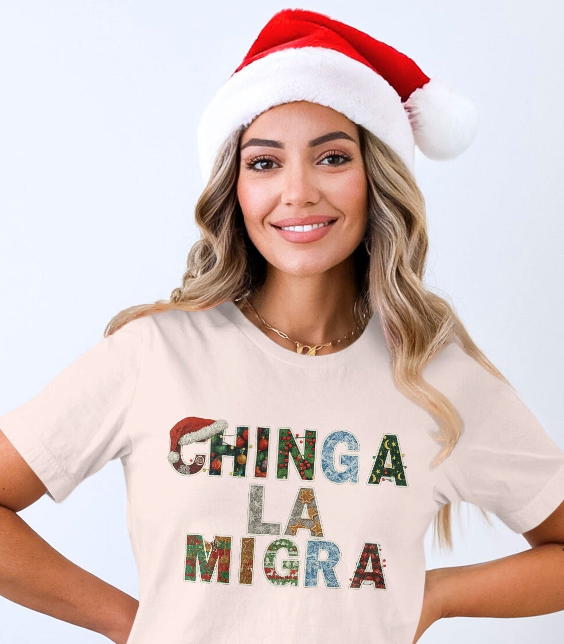 Chinga La Migra Graphic Tee Festive Holiday Apparel