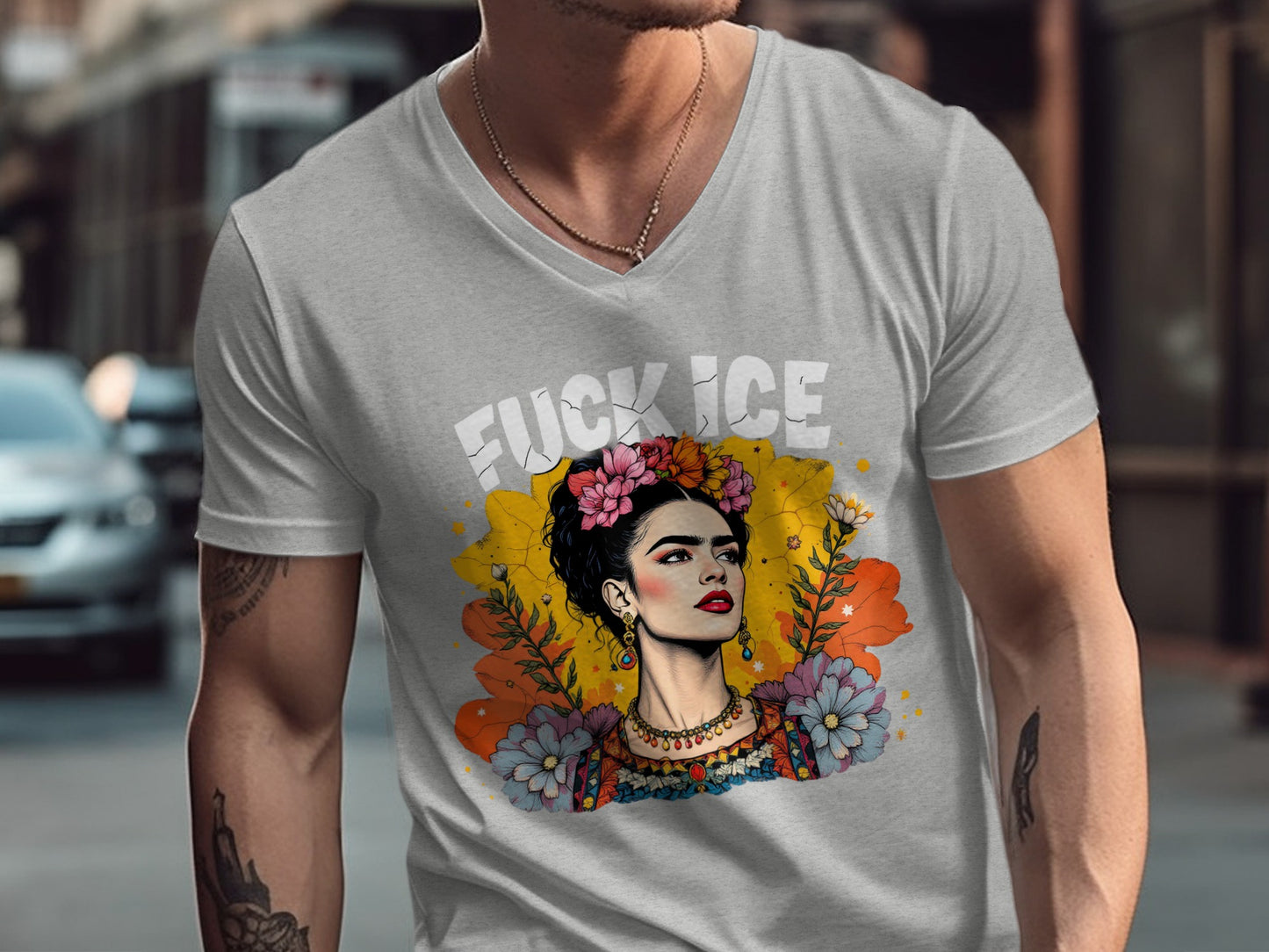 Bold Artistic Shirt Featuring Vibrant Expression Design