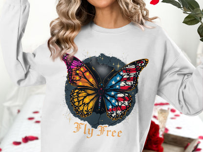 Fly Free Butterfly Graphic Sweatshirt product