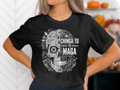 Chinga Tu Tu Maga Skull Design T-shirt product