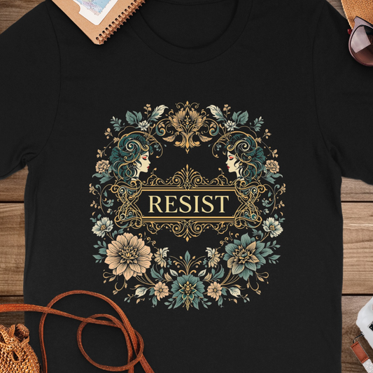 Resist Floral Graphic Women's Shirt