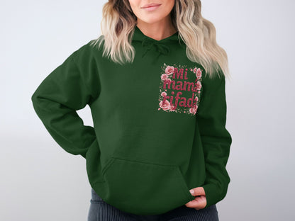 Mi Mama Y Jefa Floral Design Hoodie Product