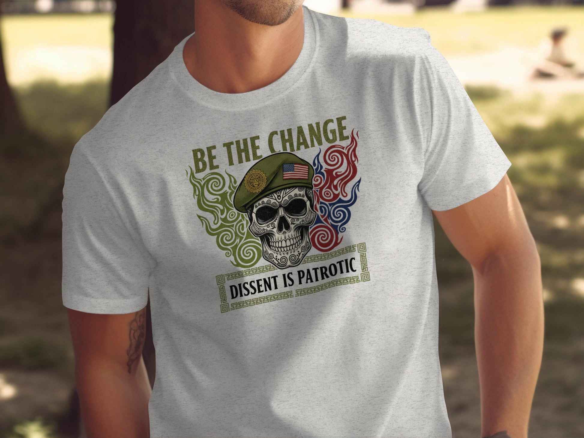 Be the Change Dissent is Patriotic Graphic T-shirt