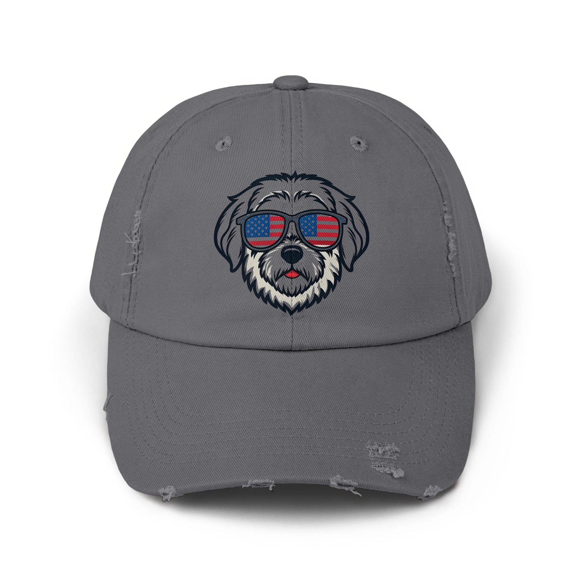 American Flag Sunglasses Dog Grey Hat product type