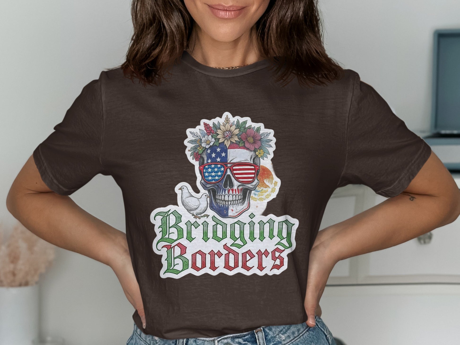 Bridging Borders Skull Dove Graphic T-Shirt product
