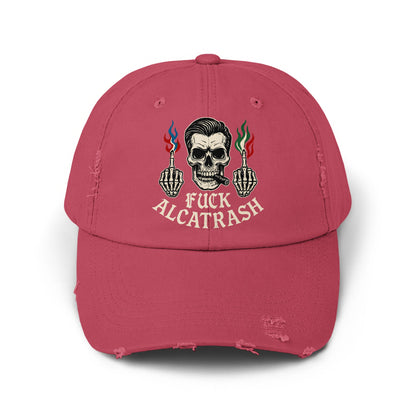 Distinctive Alcatrash Skull Design Red Cap product type