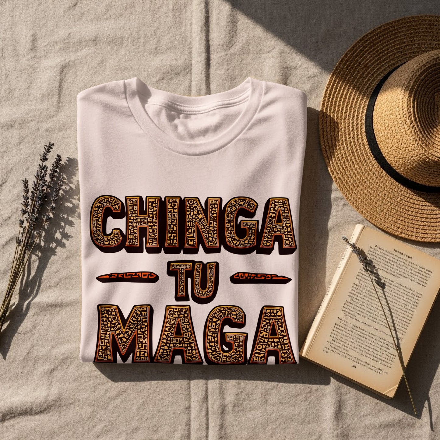 Bold Graphic Chinga Tu Maga Statement T-shirt