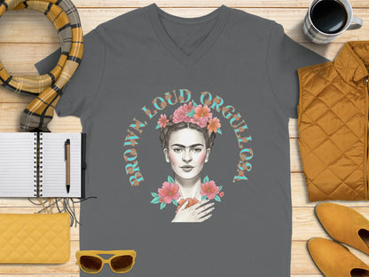 Brown Loud Orgullosa Graphic T-Shirt for Women