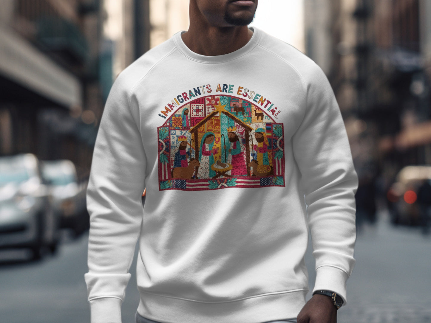 Immigrants Are Essential Printed Sweatshirt