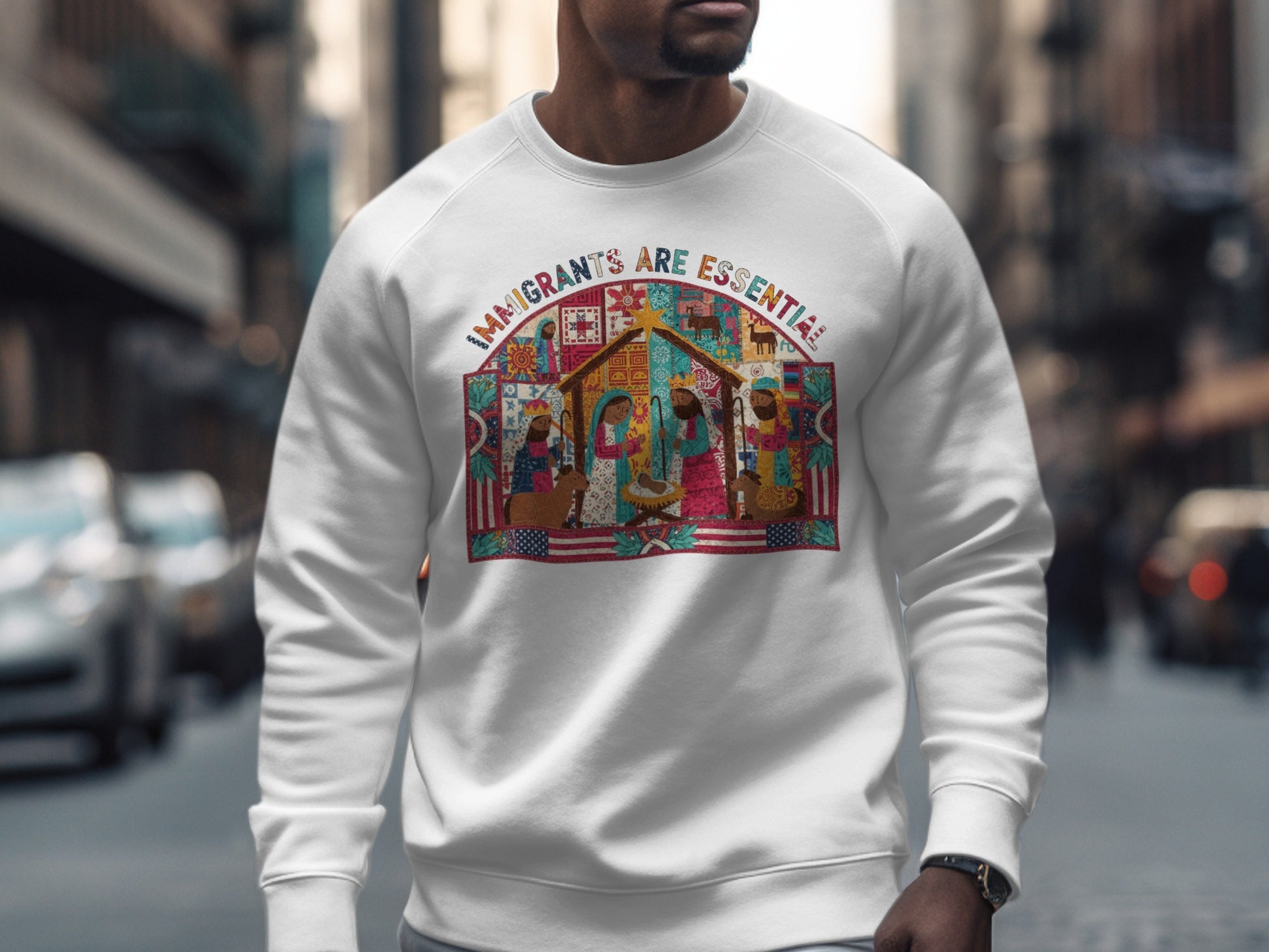 Immigrants Are Essential Printed Sweatshirt