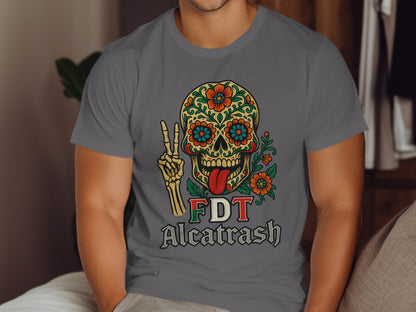 FDT Alcatrash Skull with Flowers Graphic Tee product