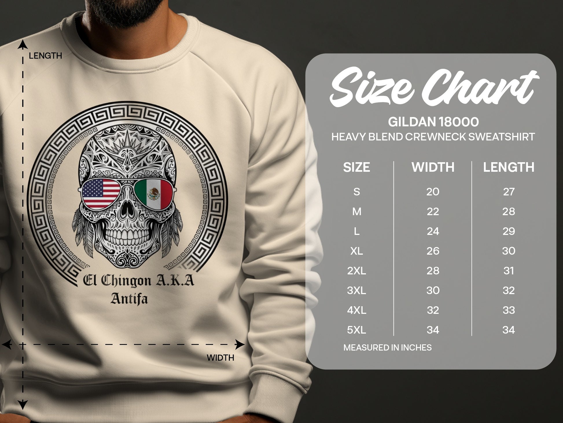 El Chingon A.K.A Antifa Printed Sweatshirt