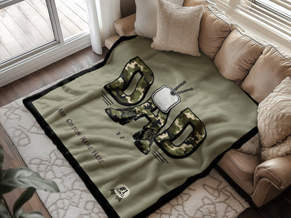 Camouflage DND Themed Plush Throw Blanket product