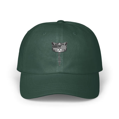Stylish Green Baseball Cap with Cat Embroidery product