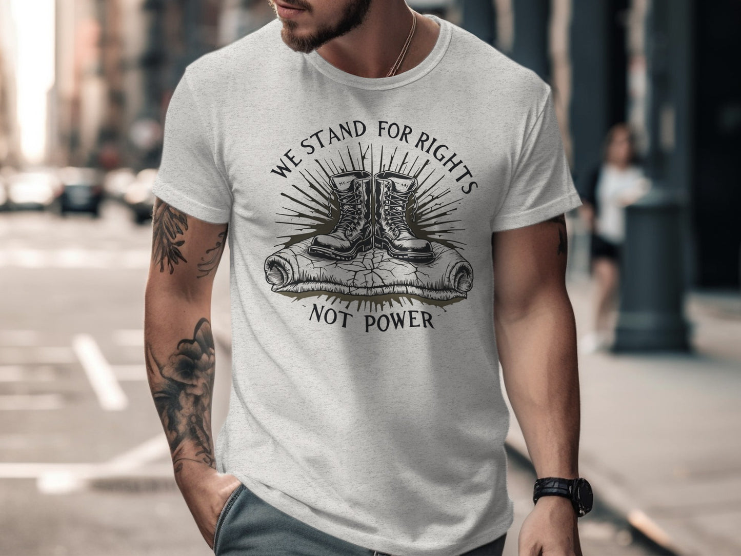 We Stand for Rights Not Power Statement T-Shirt