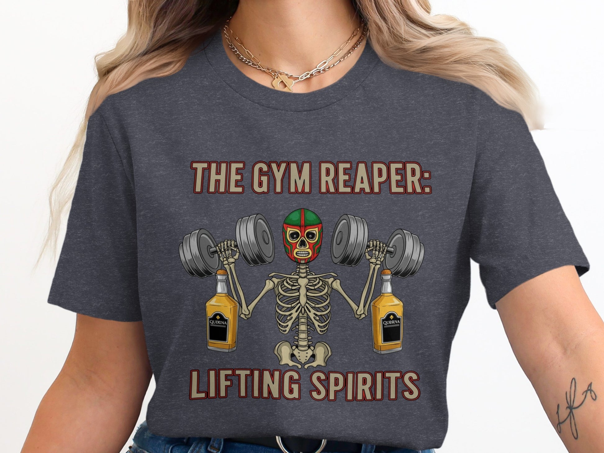 The Gym Reaper Lifting Spirits Graphic T-Shirt product type