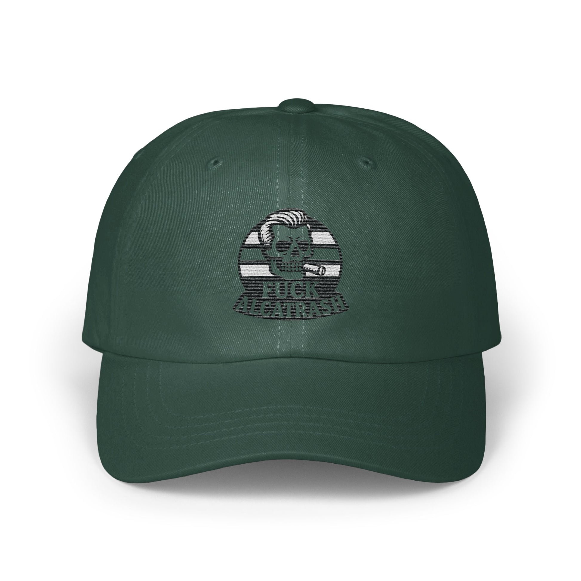 Fuck Alcatrash Skull Embroidered Green Hat product