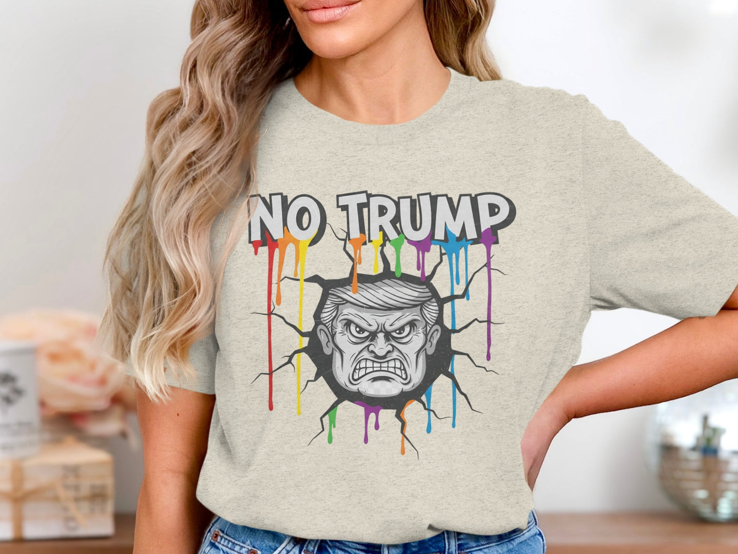 Colorful No Trump Graphic Statement Shirt product type