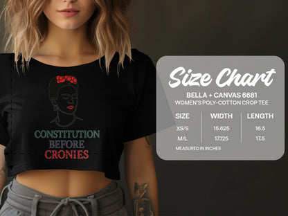 Constitution Before Cronies Women's Crop Tee product type