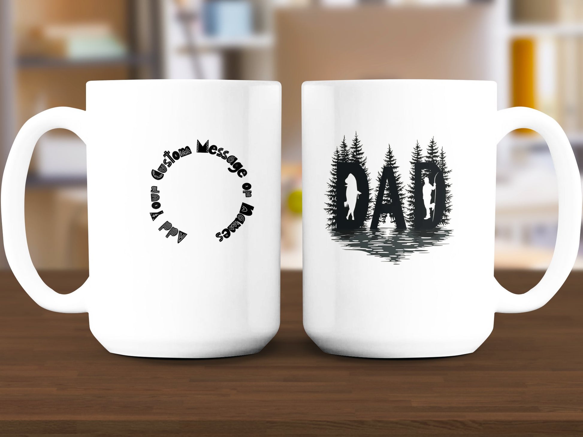 Personalized Custom Message on Dad Mug product