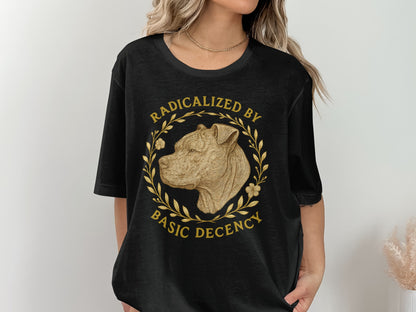 Radicalized By Basic Decency Dog Graphic T-Shirt product