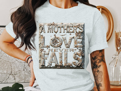 A Mother's Love Never Fails graphic tee product type