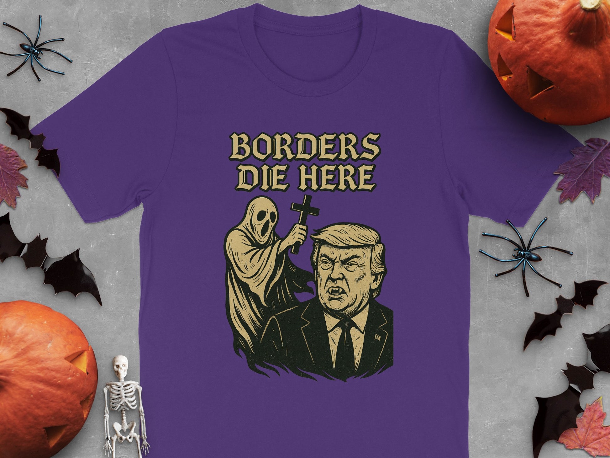 Borders Die Here Halloween Graphic T-Shirt product type