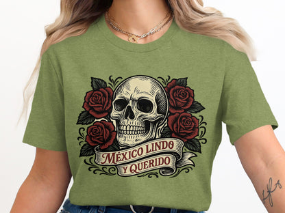 México Lindo Y Querido Skull and Roses Shirt product