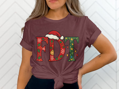 Festive Holiday Design FDT Short Sleeve T-Shirt