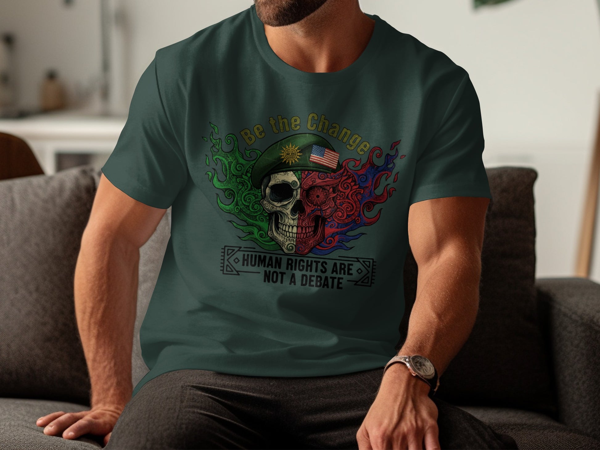 Be the Change Human Rights Are Not a Debate T-shirt