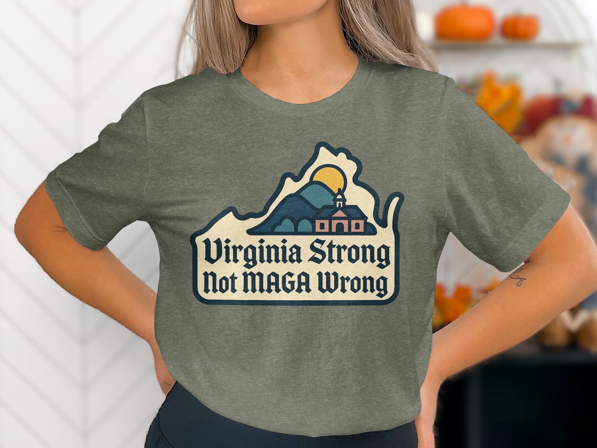 Virginia Strong Not MAGA Wrong Graphic T-shirt product