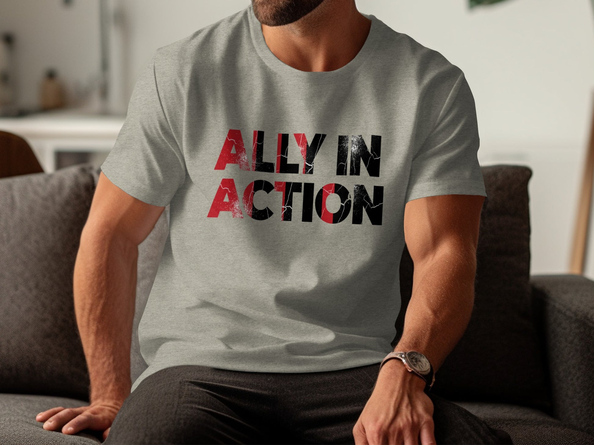 Ally in Action Graphic Printed T-Shirt