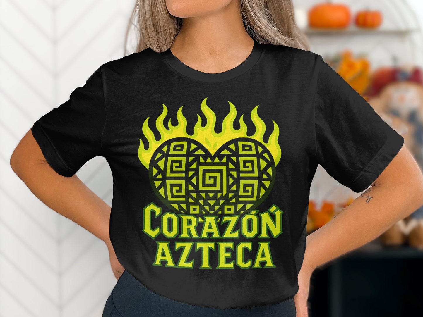 Corazón Azteca Graphic Tee with Artistic Design product type