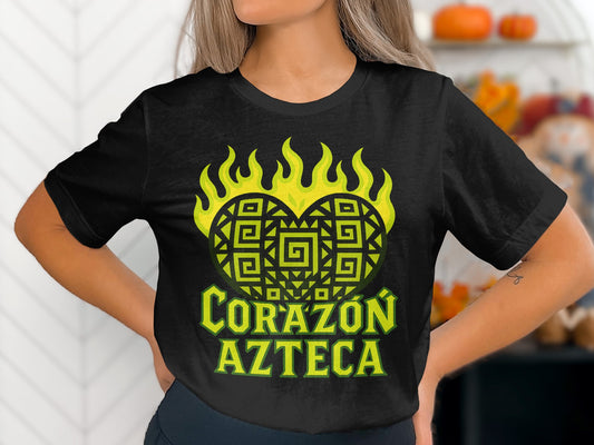 Corazón Azteca Graphic Tee with Artistic Design product type