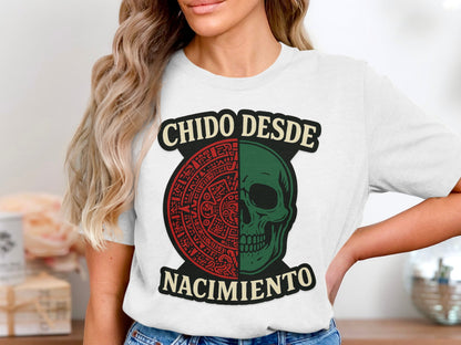 Chido Desde Nacimiento Skull Design Graphic Tee product
