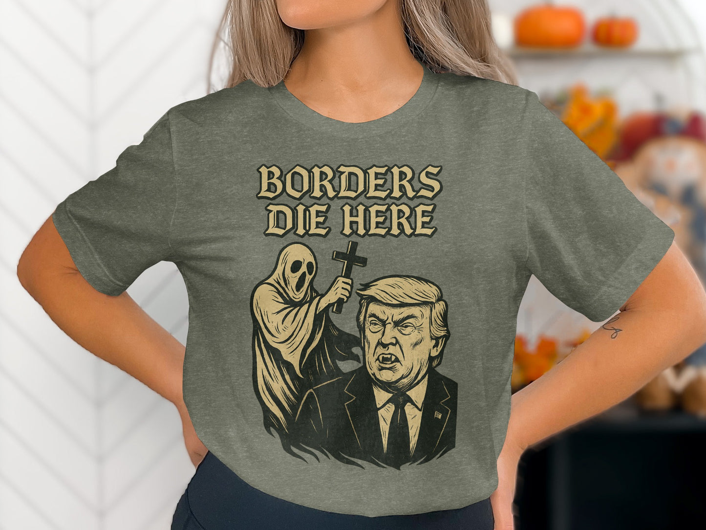 Borders Die Here Graphic T-Shirt product type