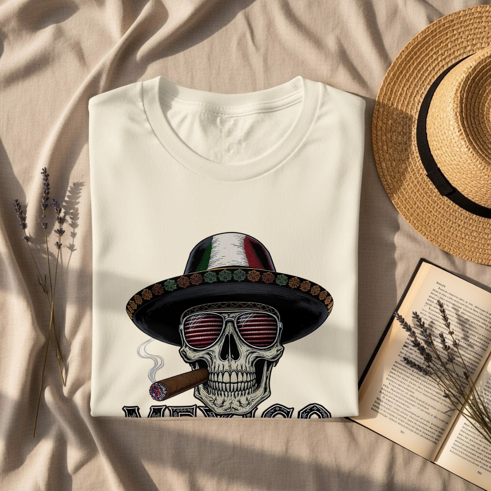 Mexican Skull With Sombrero Graphic Tee Shirt product type