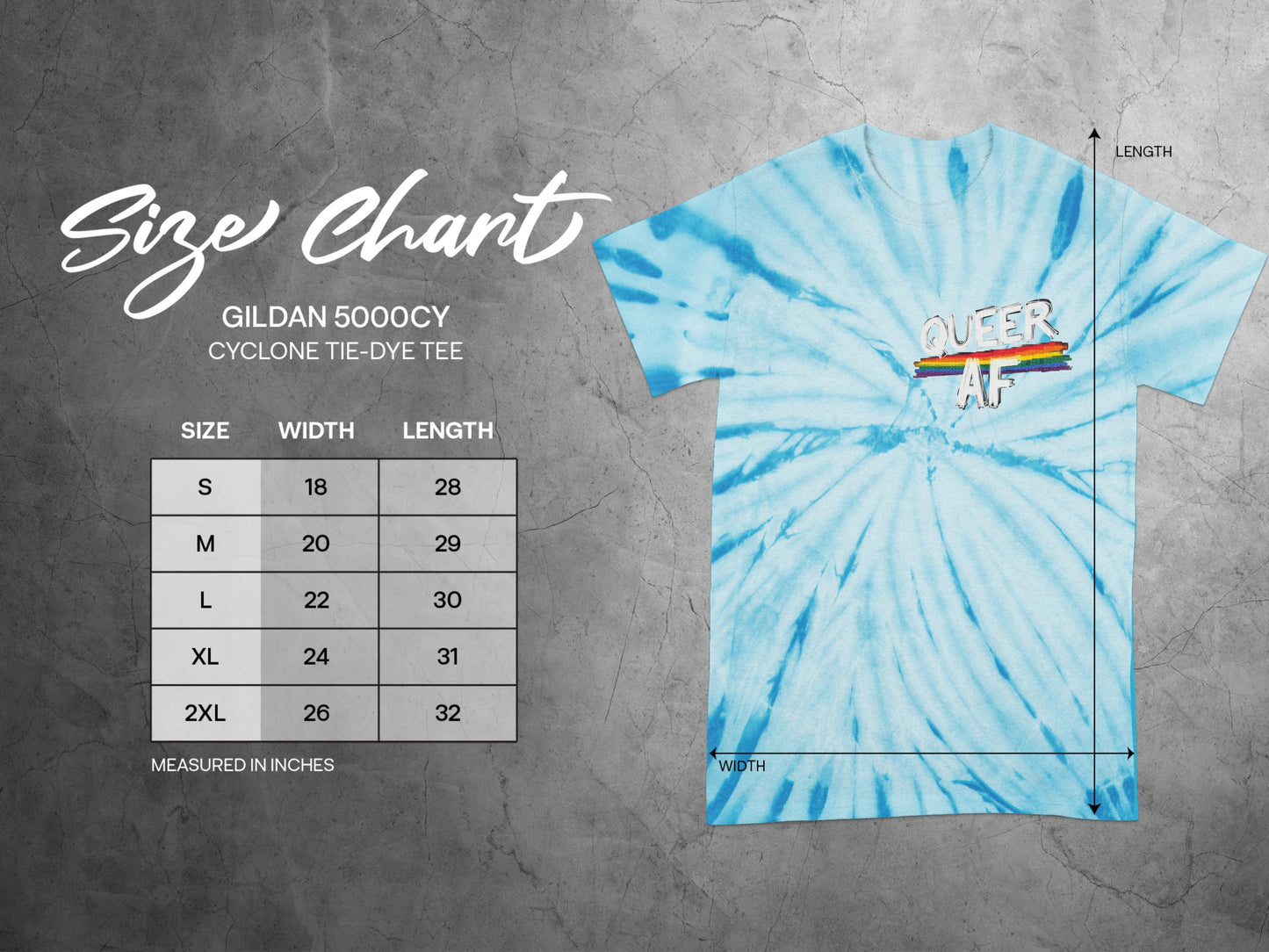 Queer AF Cyclone Tie-Dye Tee Shirt product