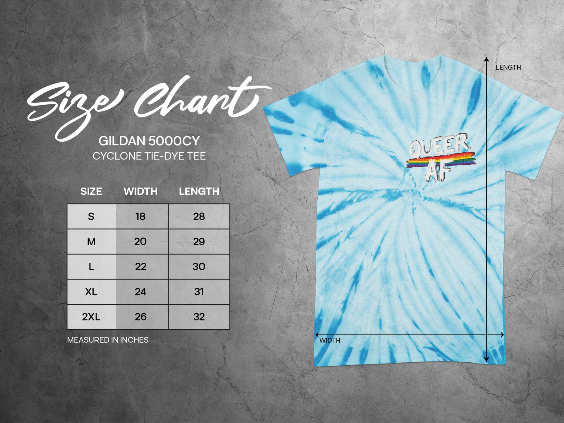 Queer AF Cyclone Tie-Dye Tee Shirt product