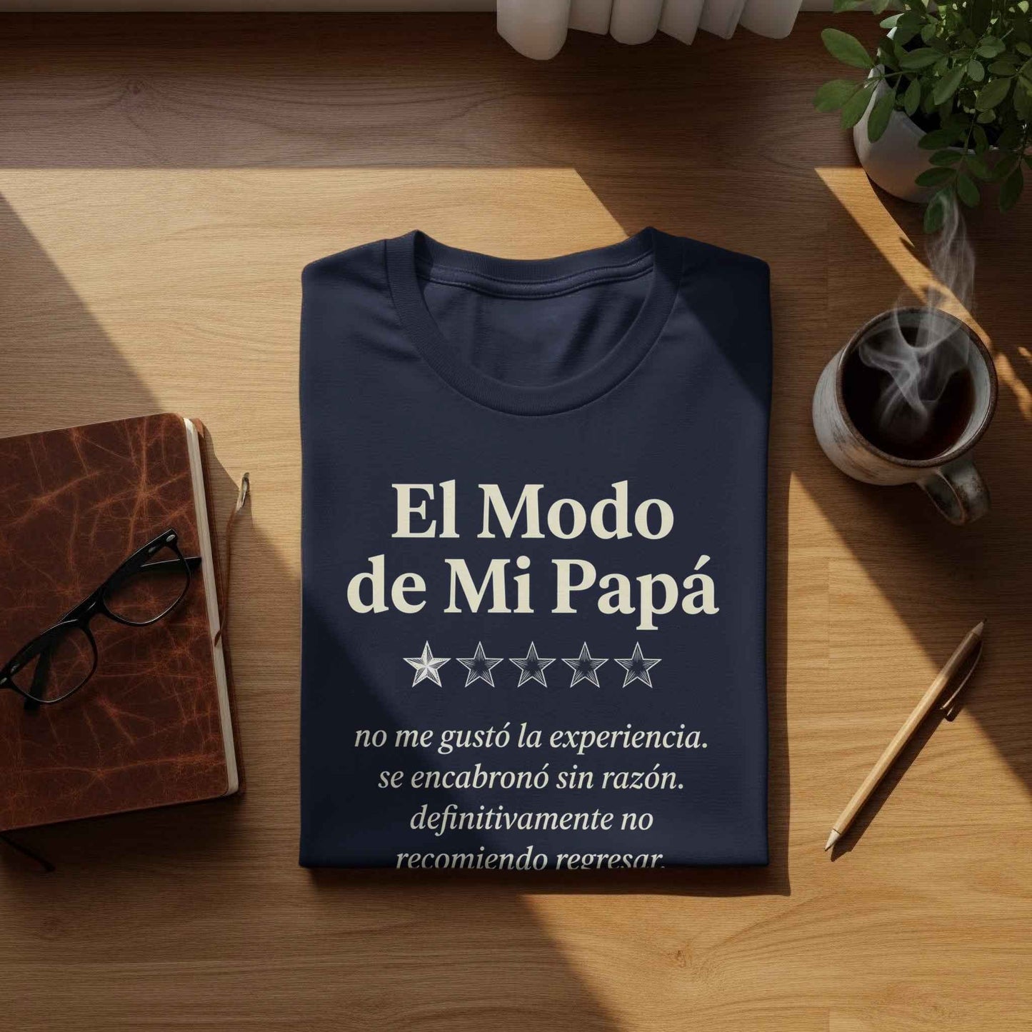 Funny Dad Mode T-Shirt | Dia De los Padres Gift El Modo de Mi Papá" Graphic Review T-Shirt