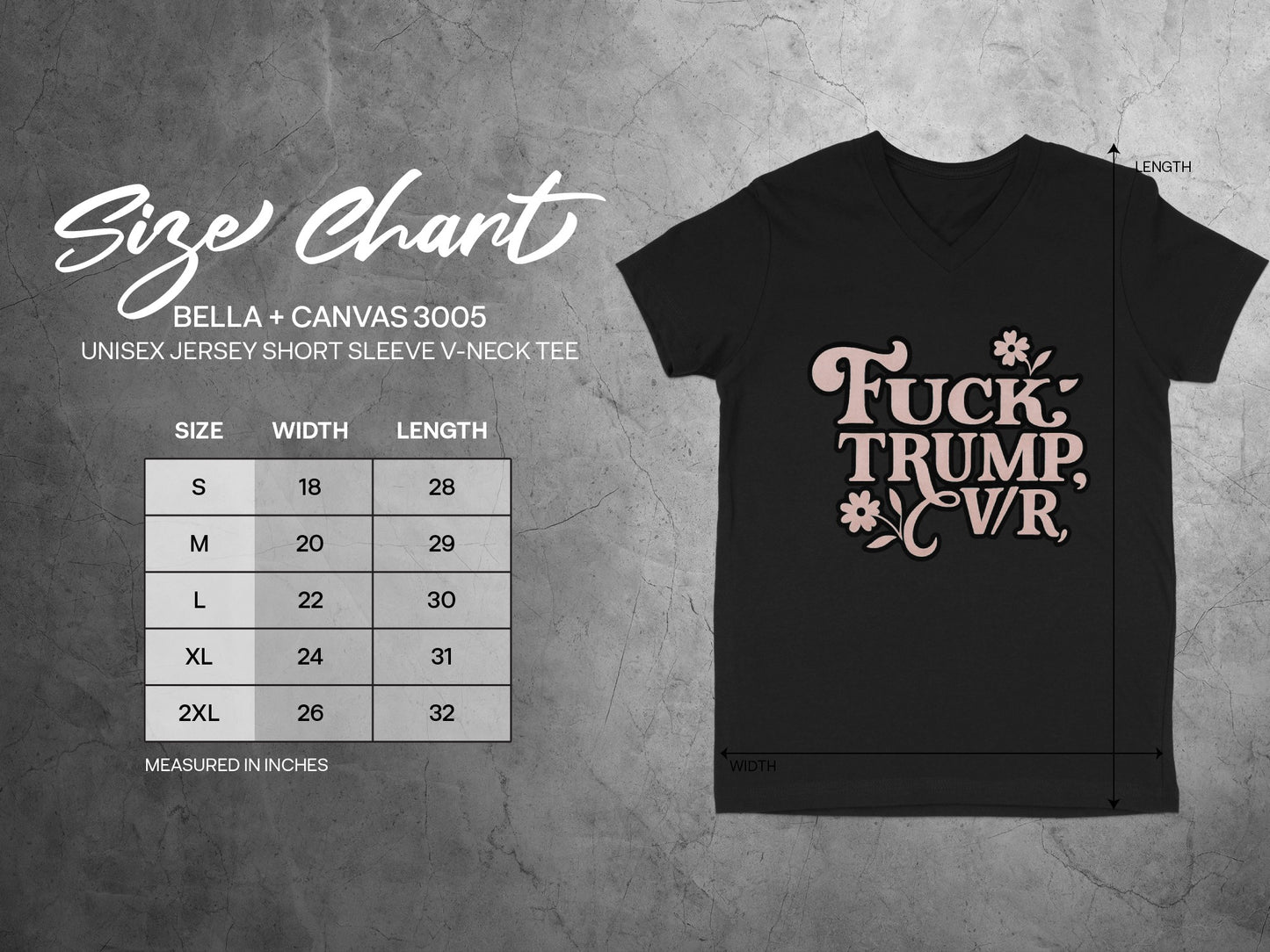 Fuck Trump V-Neck T-Shirt Product