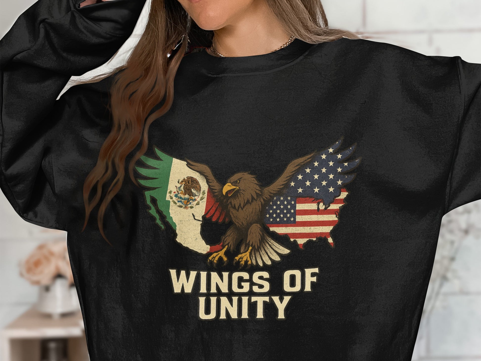 Wings of Unity Flag Design Sweatshirt Product