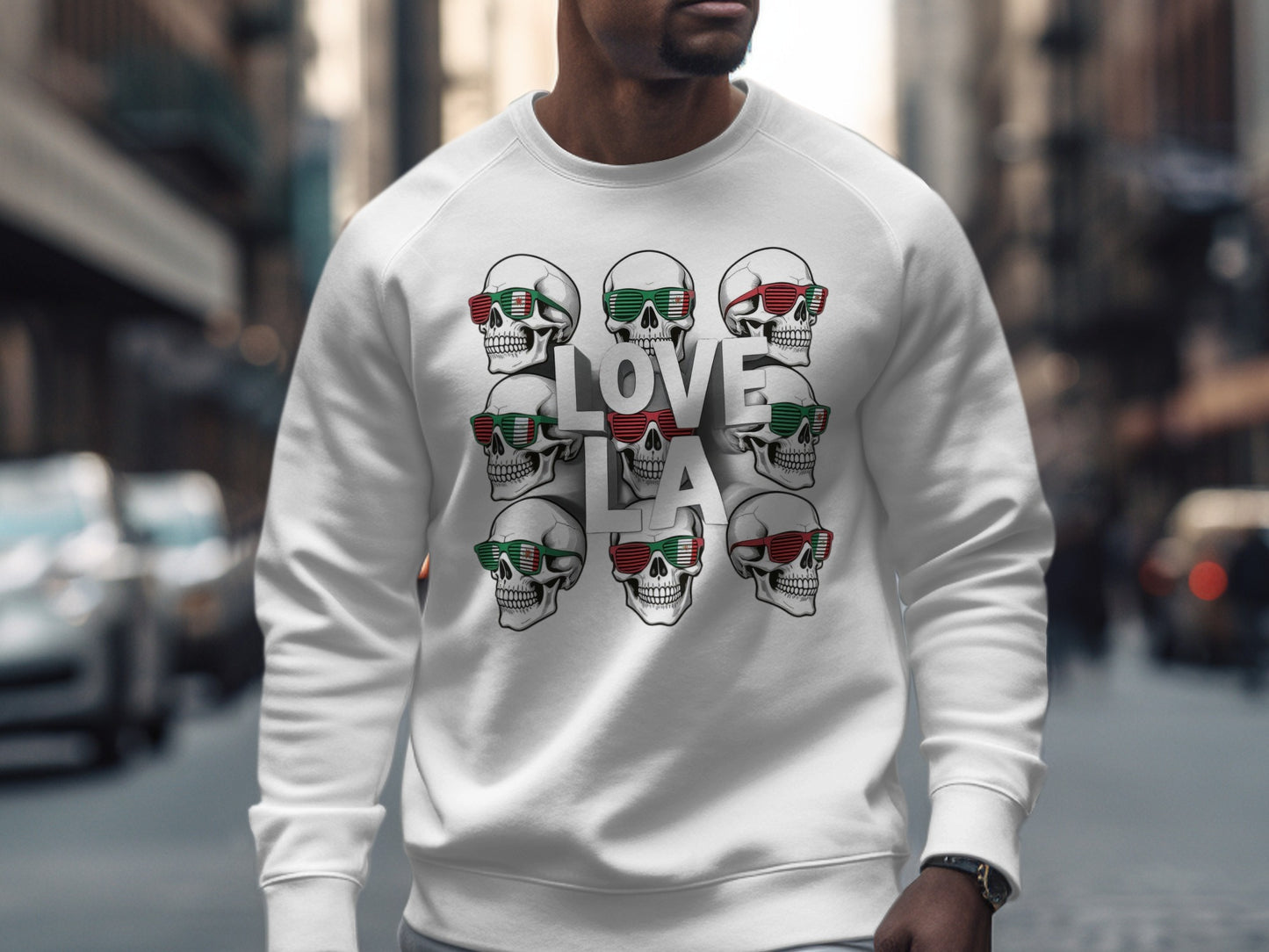 Love LA Skull Graphic Design Urban Apparel product
