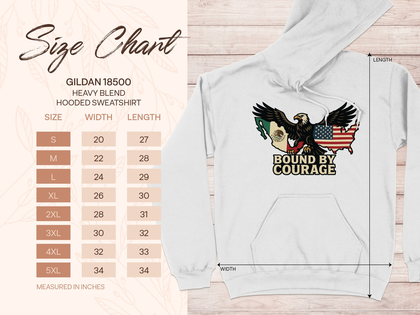 Bound By Courage Eagle Graphic Hooded Sweatshirt product type