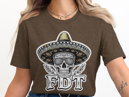FDT Skull with Sombrero Graphic T-Shirt product