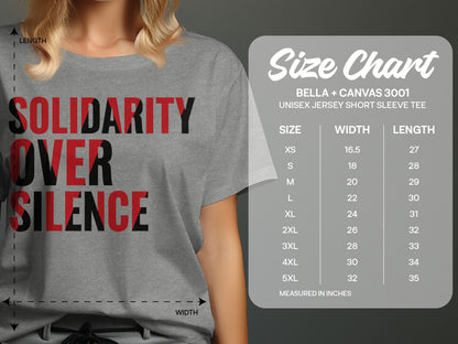 Solidarity Over Silence Unisex Jersey Short Sleeve Tee
