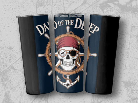 Pirate Skull Day of the Deep Engraved Tumbler product type